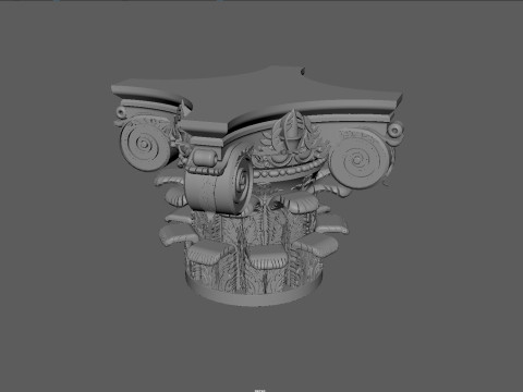 Corinthian Capital Ultra Realistic for Architecture 3D print model 3D प्रिंट मॉडल