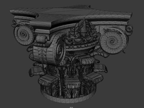 Corinthian Capital Ultra Realistic for Architecture 3D print model 3D प्रिंट मॉडल