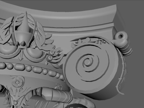 Corinthian Capital Ultra Realistic for Architecture 3D print model 3D प्रिंट मॉडल