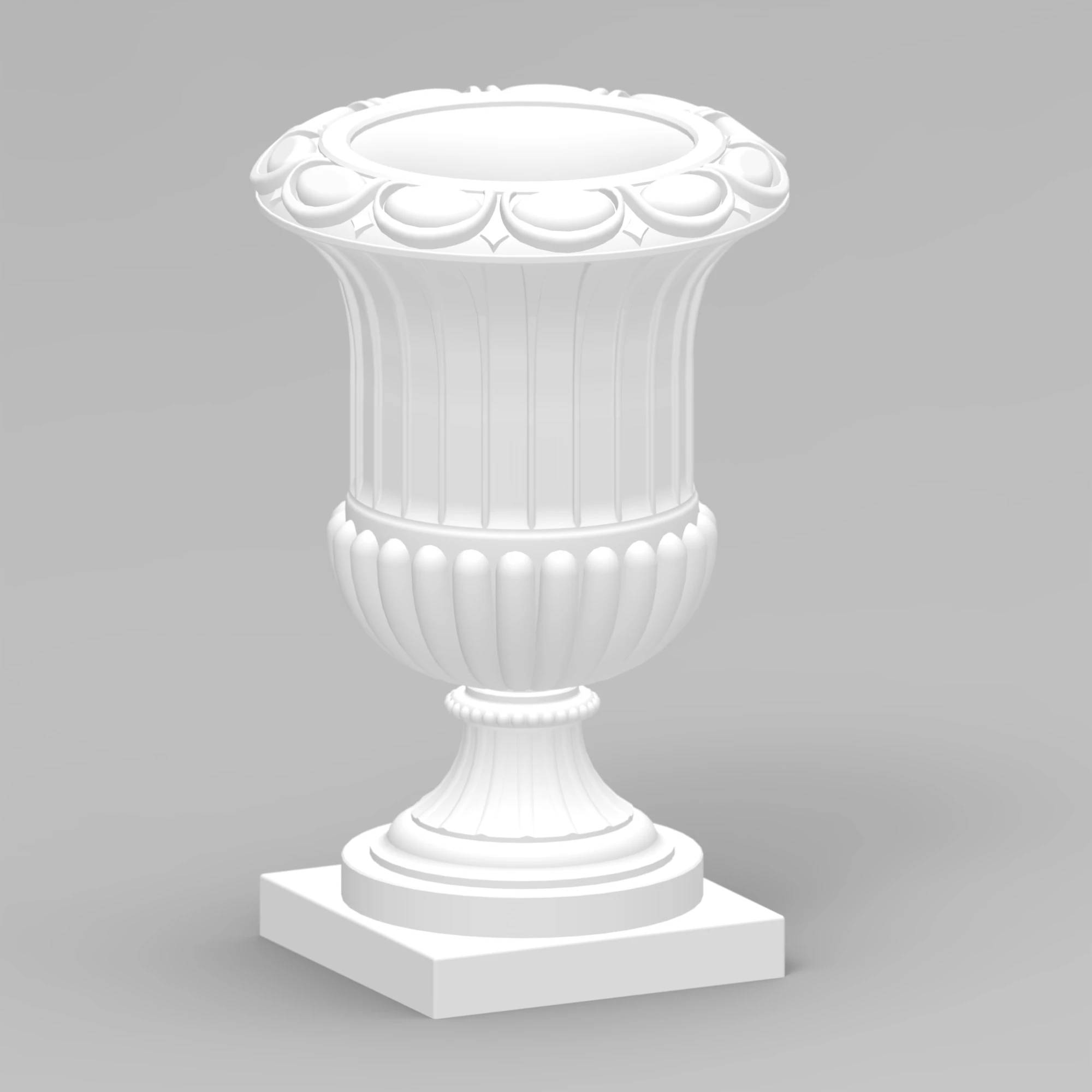 Elegant Classical Urn 3D Print Model .c4d .max .obj .3ds .fbx .stl .blend 