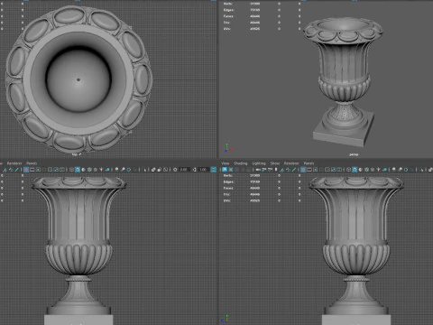 Elegant Classical Urn 3D Print Model