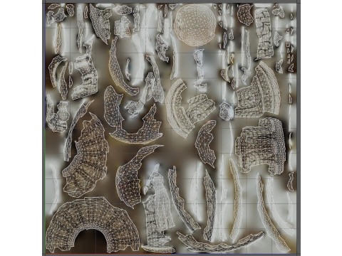 Rustic Lady Water Fountain Sculpture 3D Model