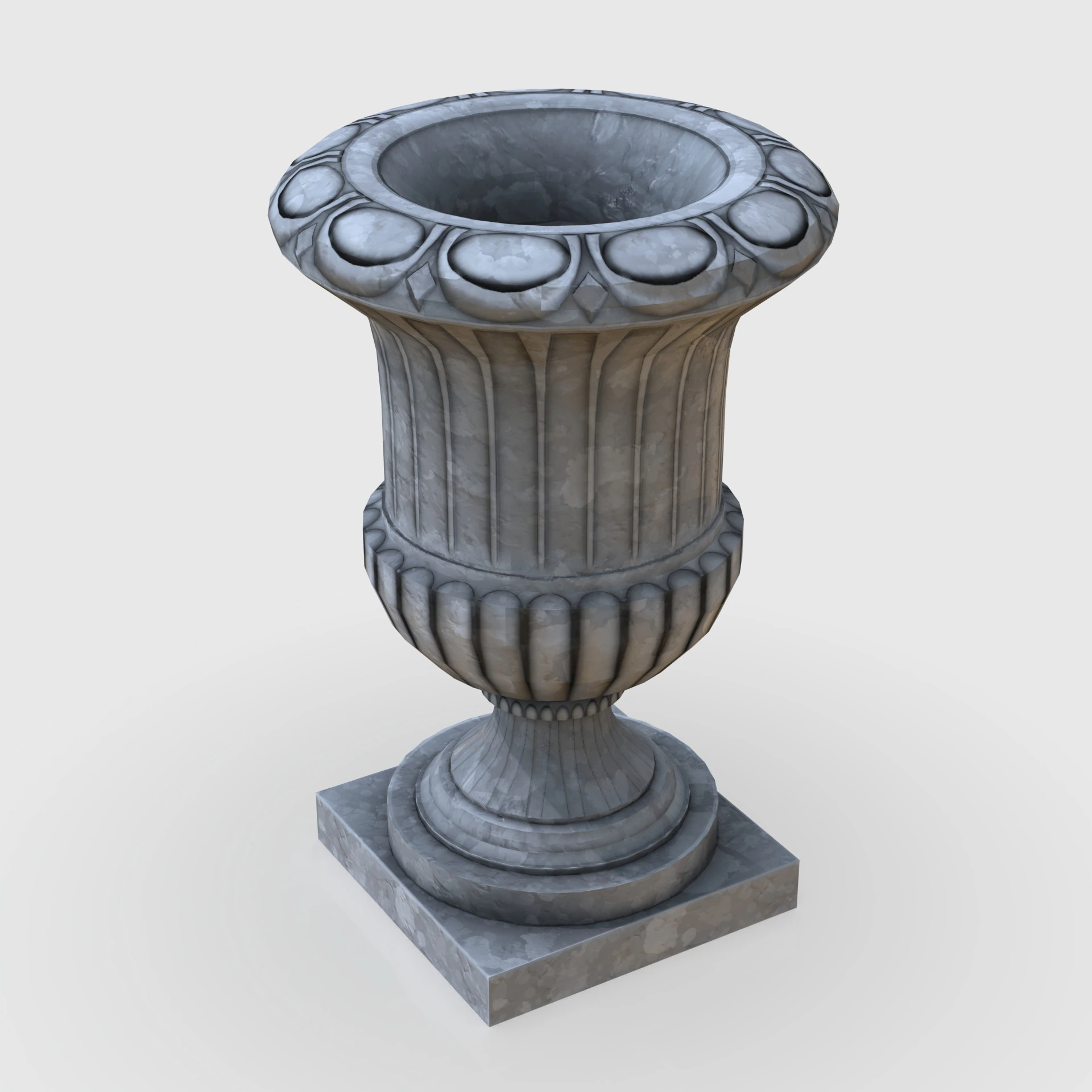 Elegant Classical Urn Low Poly Multi-Format OBJ FBX 2020 BLEND 44 MAX 2025 MB 2025 3D Model .c4d .max .obj .3ds .fbx .stl .blend 