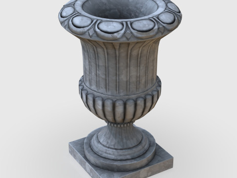 Elegant Classical Urn Low Poly Multi-Format OBJ FBX 2020 BLEND 44 MAX 2025 MB 2025 3D Model