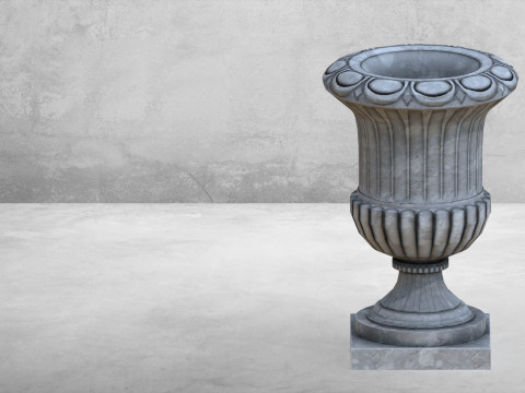 Elegant Classical Urn Low Poly Multi-Format OBJ FBX 2020 BLEND 44 MAX 2025 MB 2025 Modelo 3D