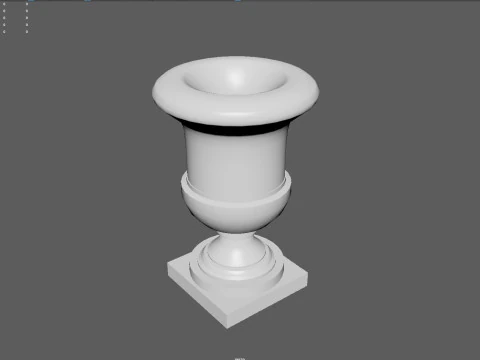 Elegant Classical Urn Low Poly Multi-Format OBJ FBX 2020 BLEND 44 MAX 2025 MB 2025 3D Model