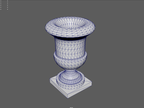 Elegant Classical Urn Low Poly Multi-Format OBJ FBX 2020 BLEND 44 MAX 2025 MB 2025 Modelo 3D