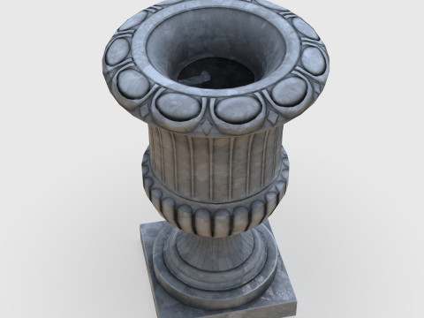 Elegant Classical Urn Low Poly Multi-Format OBJ FBX 2020 BLEND 44 MAX 2025 MB 2025 Modelo 3D
