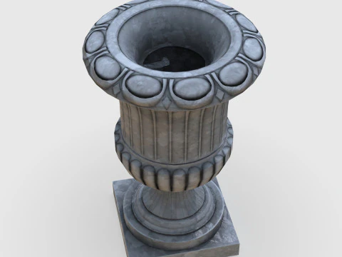 Elegant Classical Urn Low Poly Multi-Format OBJ FBX 2020 BLEND 44 MAX 2025 MB 2025 3D Model