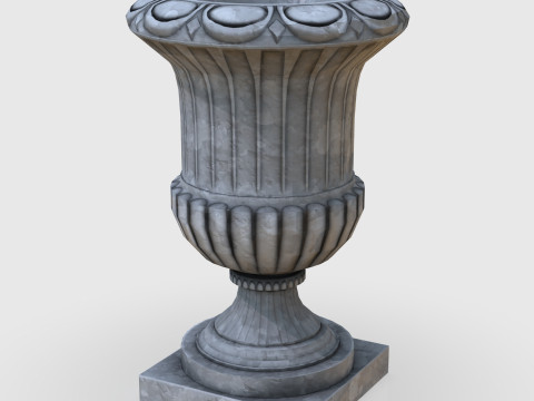 Elegant Classical Urn Low Poly Multi-Format OBJ FBX 2020 BLEND 44 MAX 2025 MB 2025 Modelo 3D