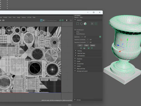 Elegant Classical Urn Low Poly Multi-Format OBJ FBX 2020 BLEND 44 MAX 2025 MB 2025 3D Model