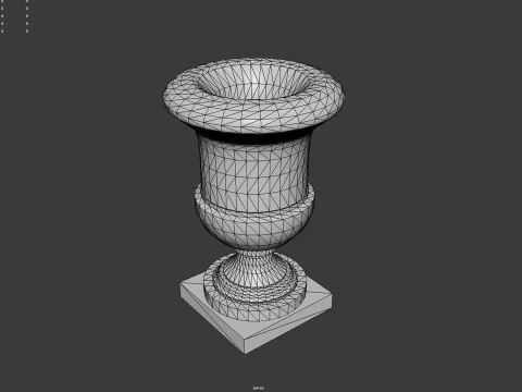 Elegant Classical Urn Low Poly Multi-Format OBJ FBX 2020 BLEND 44 MAX 2025 MB 2025 3D Model