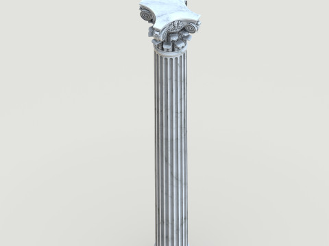 Classical Corinthian Column High-Poly with 4K PBR Textures OBJ FBX STL BLEND MAX M Modelo 3D
