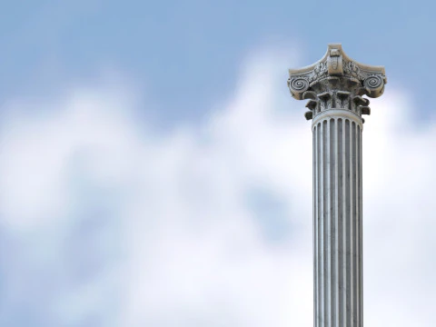 Colonna corinzia classica high-poly con texture PBR 4K OBJ FBX STL BLEND MAX M Modello 3D