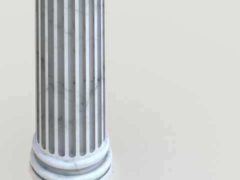Classical Corinthian Column High-Poly with 4K PBR Textures OBJ FBX STL BLEND MAX M Modelo 3D