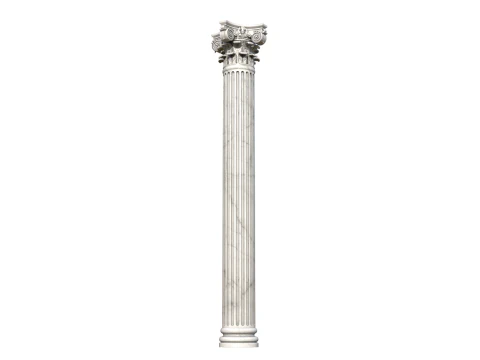 Colonna corinzia classica high-poly con texture PBR 4K OBJ FBX STL BLEND MAX M Modello 3D