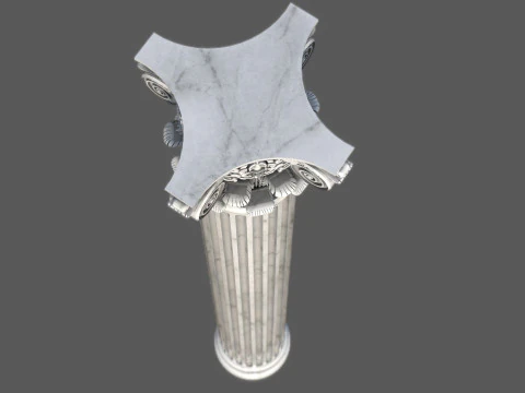 Colonna corinzia classica high-poly con texture PBR 4K OBJ FBX STL BLEND MAX M Modello 3D