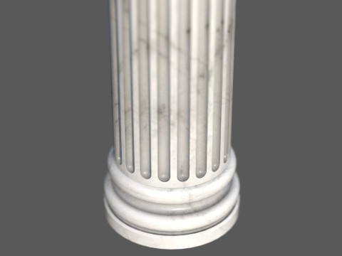 Classical Corinthian Column High-Poly with 4K PBR Textures OBJ FBX STL BLEND MAX M Modelo 3D