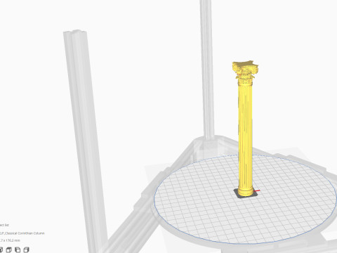 Classical Corinthian Column High-Poly with 4K PBR Textures OBJ FBX STL BLEND MAX M Modelo 3D