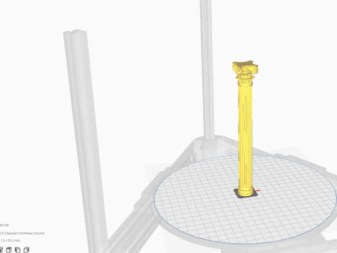 Colonna corinzia classica high-poly con texture PBR 4K OBJ FBX STL BLEND MAX M Modello 3D