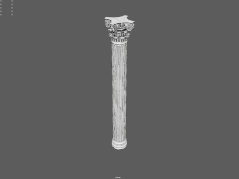 Classical Corinthian Column High-Poly with 4K PBR Textures OBJ FBX STL BLEND MAX M Modelo 3D