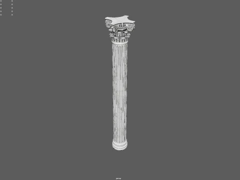Colonna corinzia classica high-poly con texture PBR 4K OBJ FBX STL BLEND MAX M Modello 3D