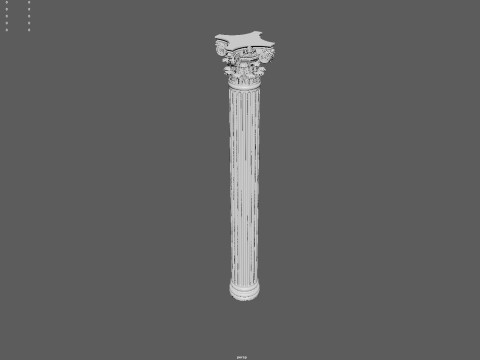 Classical Corinthian Column High-Poly with 4K PBR Textures OBJ FBX STL BLEND MAX M Modelo 3D
