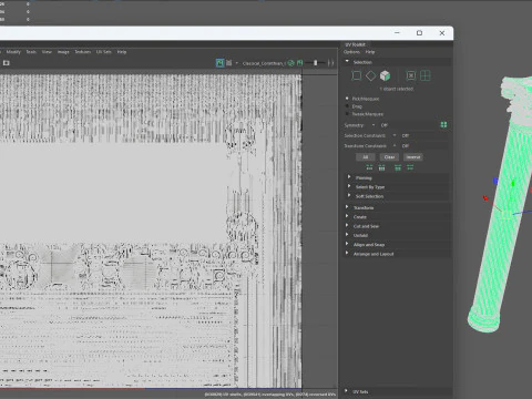 Colonna corinzia classica high-poly con texture PBR 4K OBJ FBX STL BLEND MAX M Modello 3D