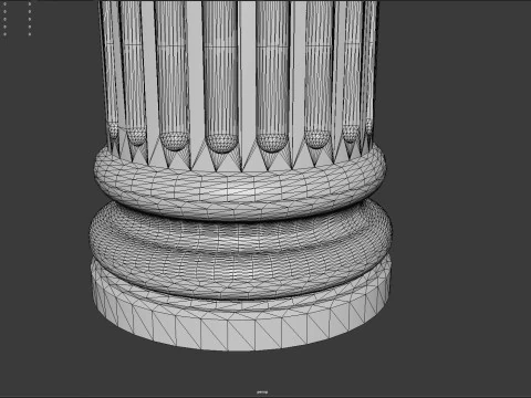 Colonna corinzia classica high-poly con texture PBR 4K OBJ FBX STL BLEND MAX M Modello 3D