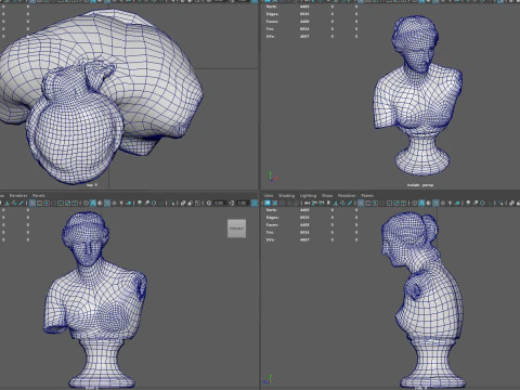 Scultura busto Venere di Milo Marmo di Carrara strutturato Low Poly PBR Modello 3D
