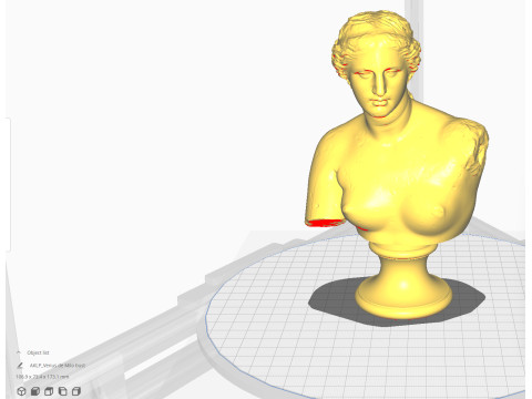 Venus de Milo Bust Classical Marble Sculpture 3D 모델