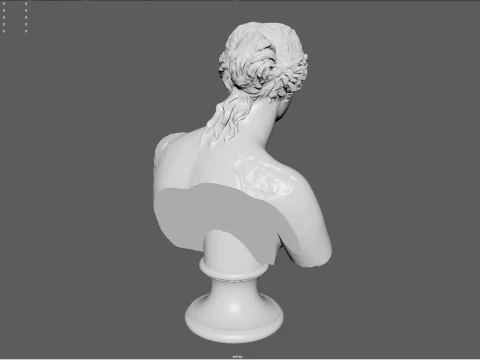 Бюст Венери Мілоської. Класична мармурова скульптура 3D Модель