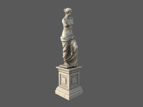 Pedestal with Venus de Milo 3D Model