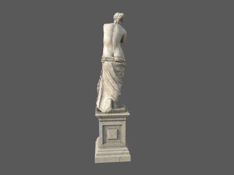 Pedestal with Venus de Milo 3D Model