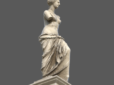 Pedestal with Venus de Milo 3D Model