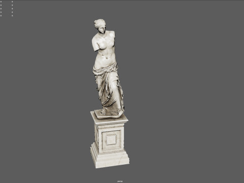 Pedestal with Venus de Milo 3D Model
