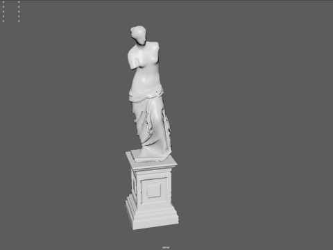 Pedestal with Venus de Milo 3D Model