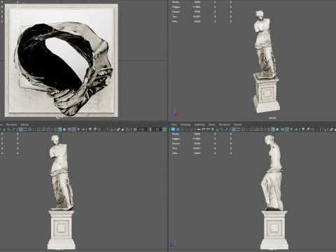 Pedestal with Venus de Milo 3D Model