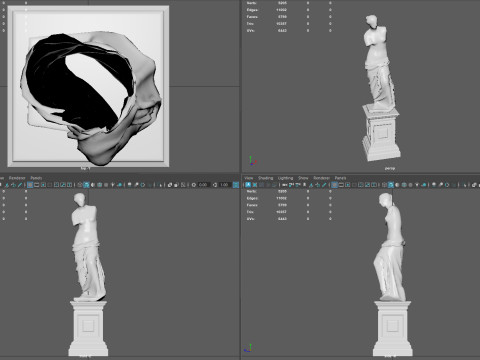 Pedestal with Venus de Milo 3D Model