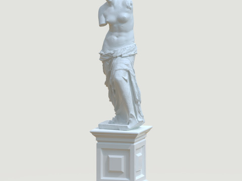 Pedestal with Venus de Milo Modelo de Impressão 3D