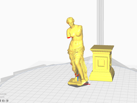 Pedestal with Venus de Milo Modèles 3D en vedette