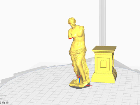 Pedestal with Venus de Milo 3D Print Model