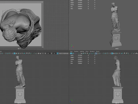 Pedestal with Venus de Milo 3D Print Model