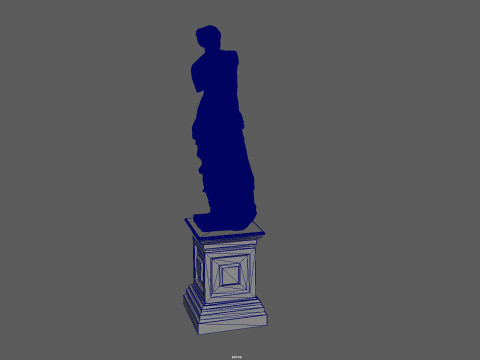Pedestal with Venus de Milo Modèles 3D en vedette