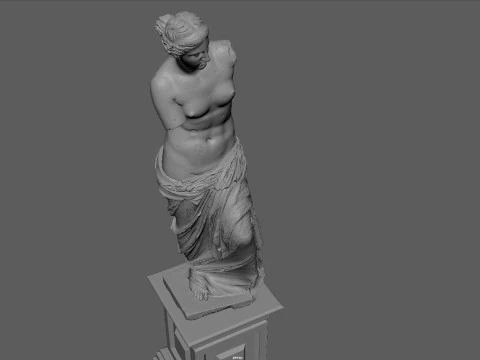 Pedestal with Venus de Milo 3D Print Model
