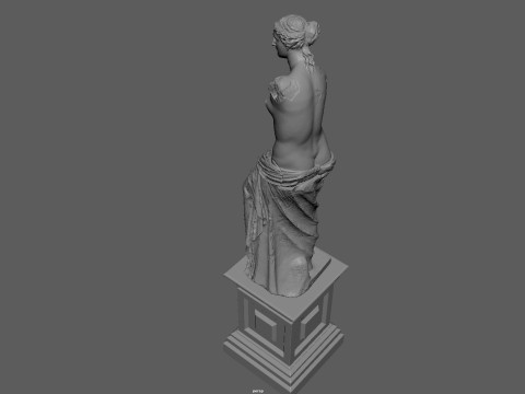 Pedestal with Venus de Milo Modèles 3D en vedette