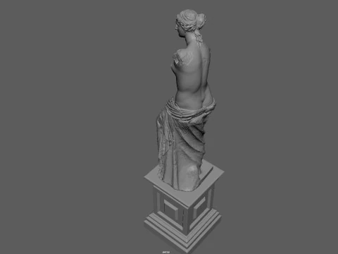 Pedestal with Venus de Milo 3D Print Model