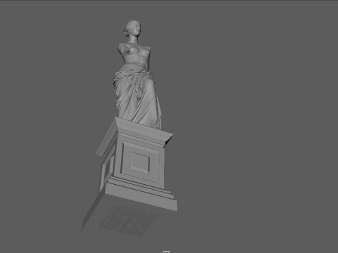 Pedestal with Venus de Milo Modèles 3D en vedette