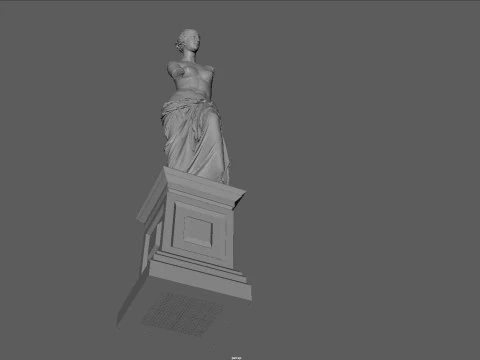 Pedestal with Venus de Milo 3D Print Model