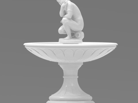 Classical Fountain with Crouching Venus Statue 3D print Modelo de Impressão 3D